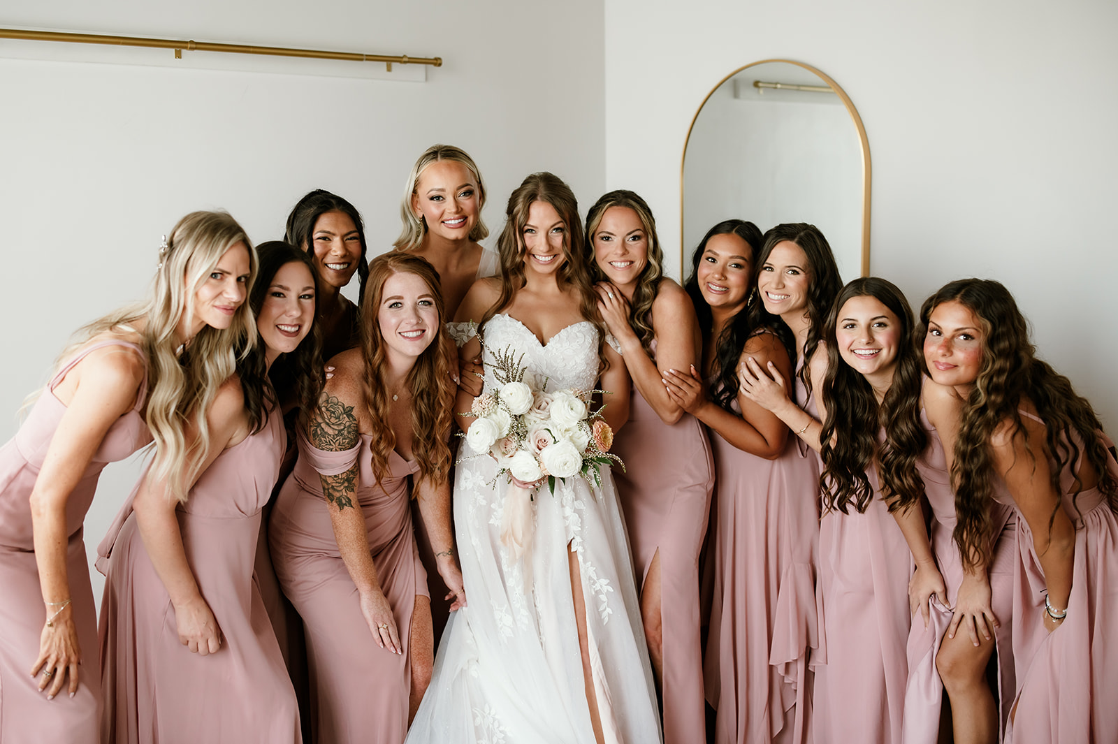 Bridal Party in the Upstairs Dressing Suite